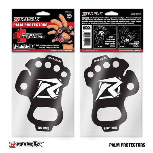 Risk Racing Palm Protectors, Black, Small / Medium