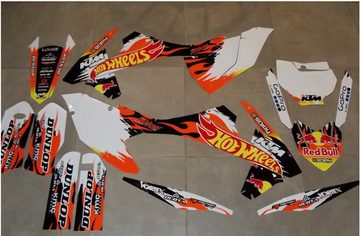 Enjoy Manufacturing KTM Graphics Kit SX SXF 2016 - 2018 SX 250 2017 - 18, Ronnie Renner Hot Wheels