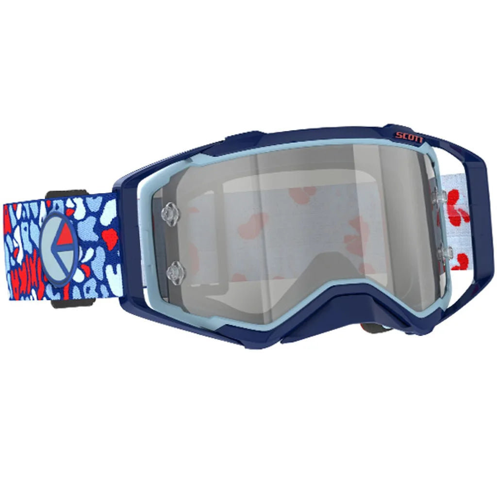 Scott Prospect Goggle, Ethika 2024, Blue / Red -  Silver Chrome Works Lens