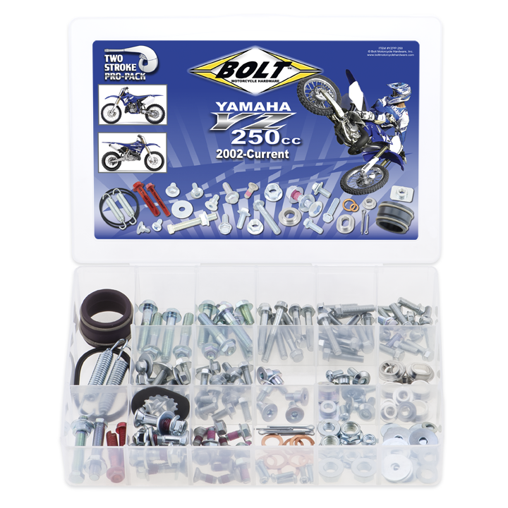 Bolt Motorcycle Hardware Yamaha YZ 250 2002 - 2021 2 Stroke Pro Pack Bolt Kit