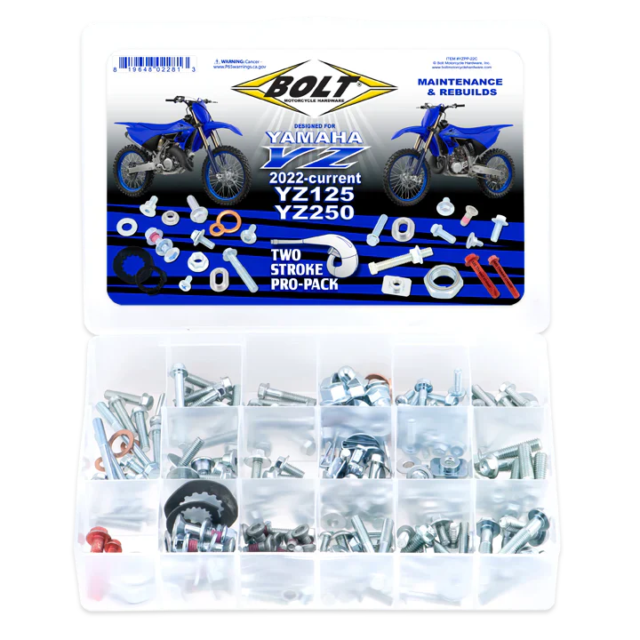 Bolt Motorcycle Hardware YAMAHA 2 STROKE Pro Pack Bolt Kit YZ 125 250 2022 - 2025