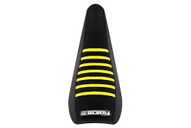 Enjoy Manufacturing Suzuki Seat Cover RMZ 250 2019 – 2023 RMZ 450 2018 - 23 Ribbed, Black / Yellow