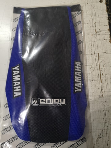 Enjoy Manufacturing Yamaha Seat Cover YZ 125 YZ 250 1996 - 2001 STD Logo, Blue / Black