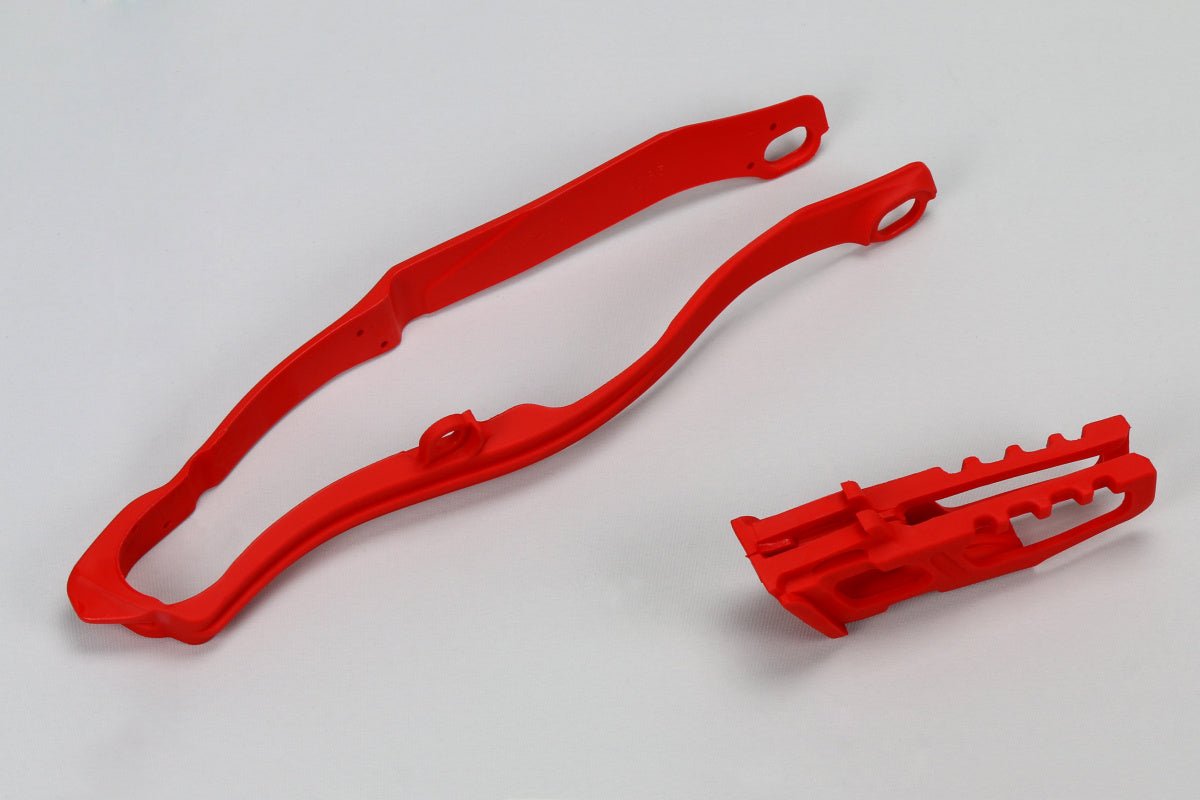 UFO Chain Slider & Guide Kit Honda CRF 250 R 2014 - 2017 CRF 450 R 2013 - 2016, Red