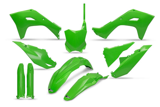UFO Plastic Kit Kawasaki KX 250 2025 KX 450 2024 - 25, All Green