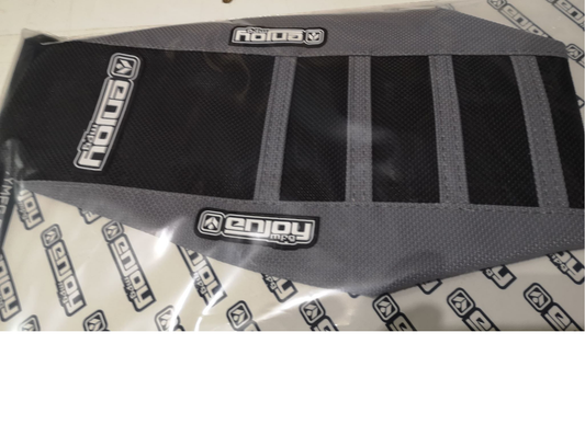 Enjoy Manufacturing Suzuki Seat Cover RM 125 RM 250 2001 - 2008 Ribbed, Grey / Black / Grey