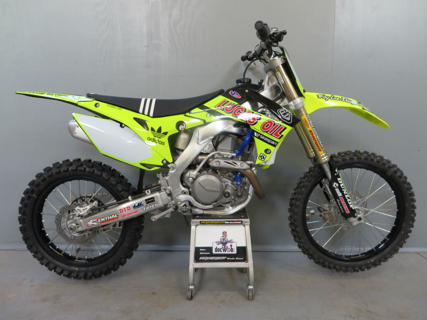 Enjoy Manufacturing Honda Graphics Kit CR 125 CR 250 2002 - 2007, Neon Troy Lee Designs Lucas Oils