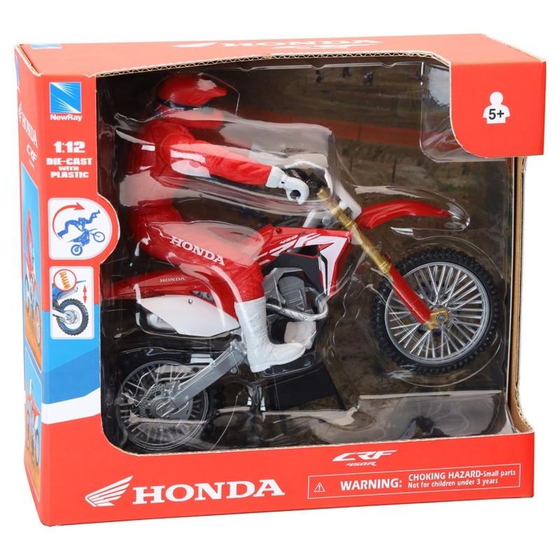 New Ray Toys 1:12 Honda CRF 450 R with rider Toy Model