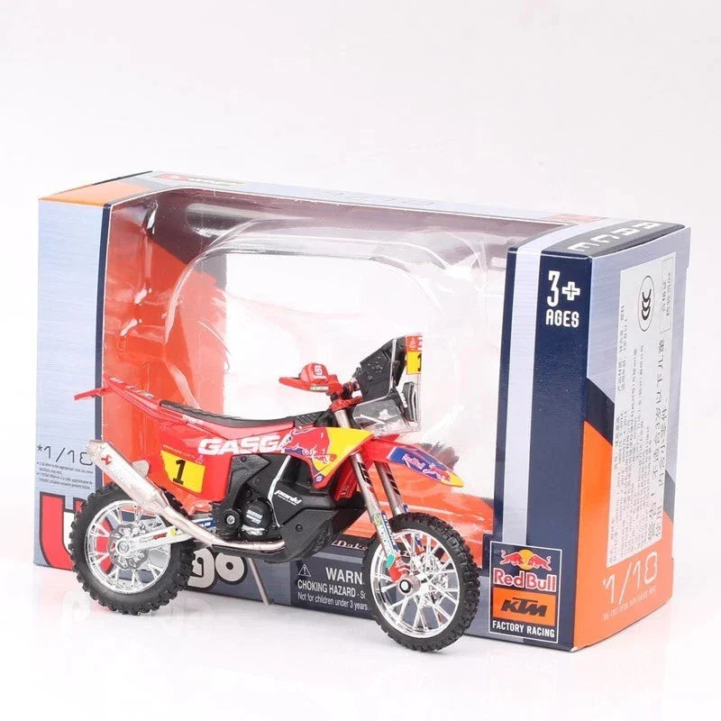 Burago Toy Models 1:18 DAKAR Red Bull Gas Gas RX 450 F