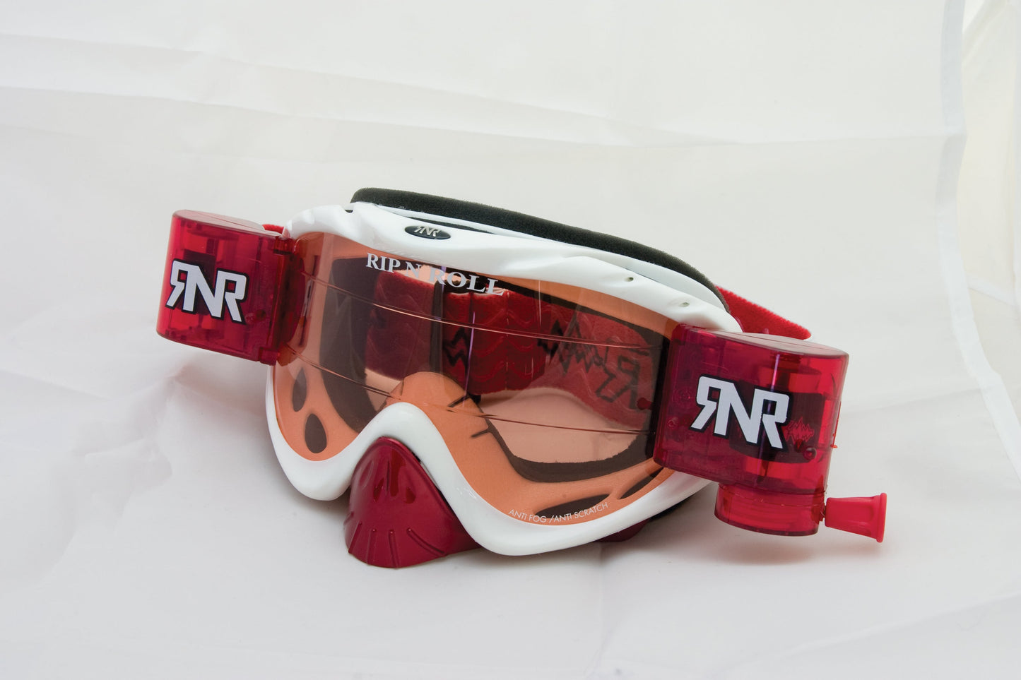 Rip n Roll Hybrid Fully Loaded Goggle, White / Red